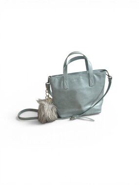 Fawn Design Dusty Blue Tote Bag Crossbody Charm Medium Structured Bag Normcore